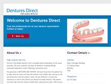 Tablet Screenshot of denturesdirect.co.za